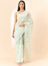 Sumptuous Looking Saree in Green Colour